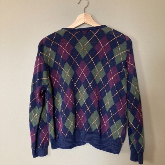 Argyle Vintage Cardigan Sweater - Picture 3 of 5